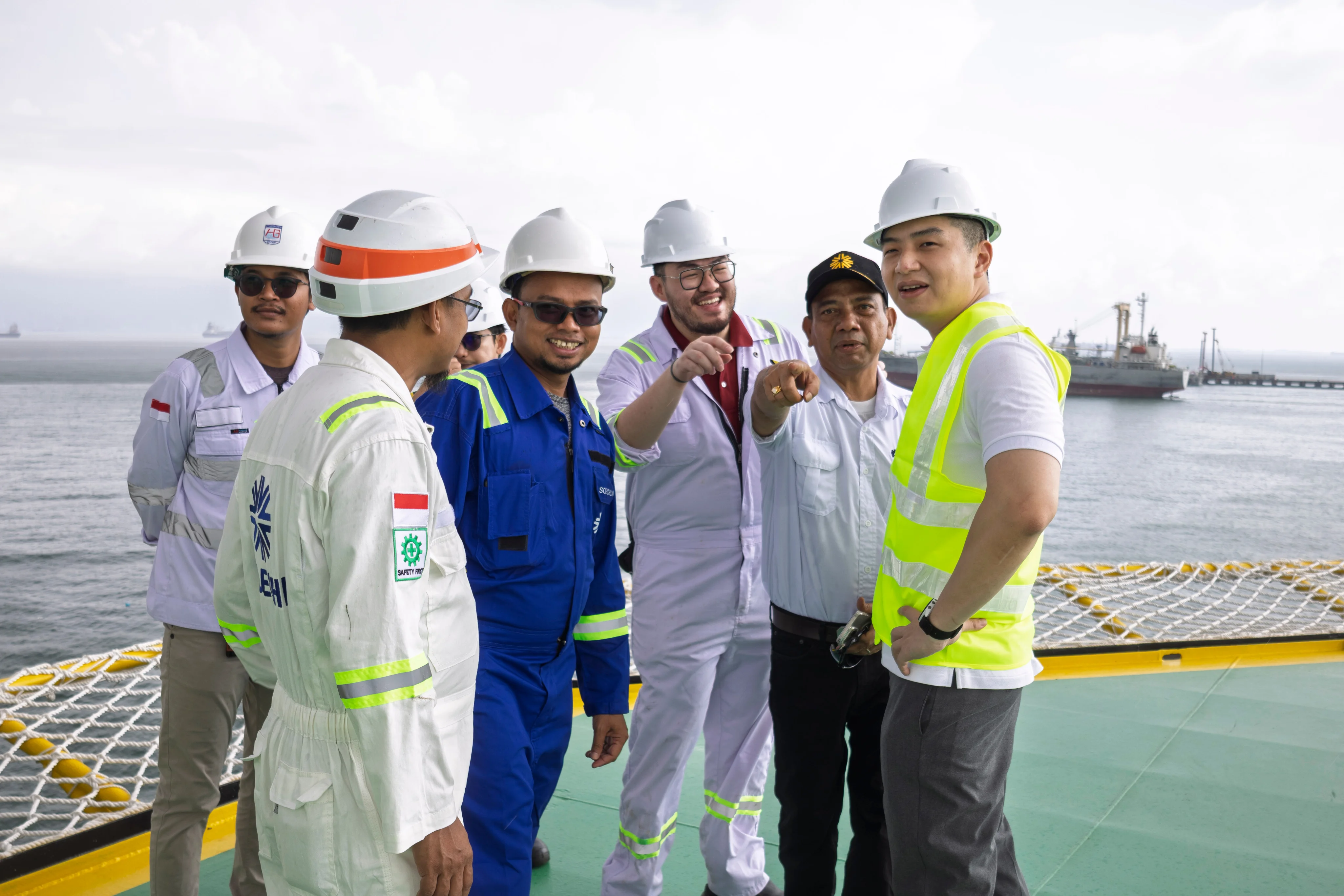 Team members discussing